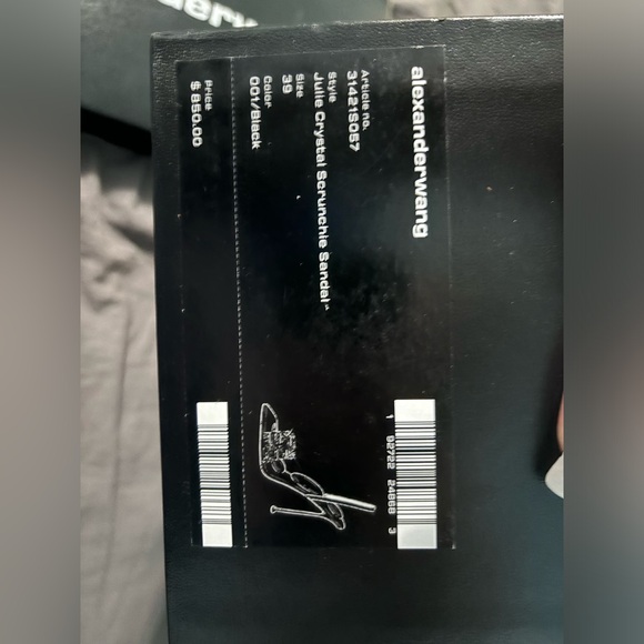 Alexander Wang Crystal Scrunchie Julie Sandals Women's - Picture 4 of 5